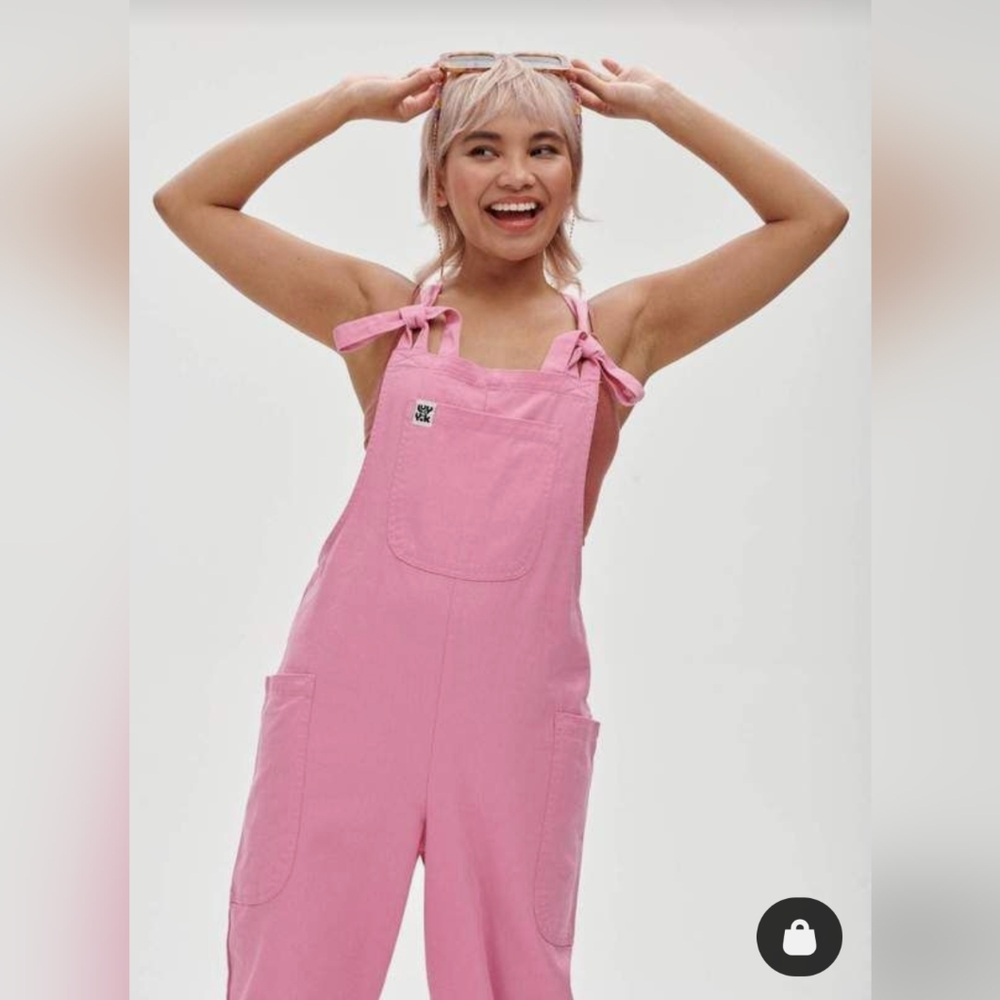 Lucy & Yak Pink Luna Dungarees overalls onesie size us 6 uk10